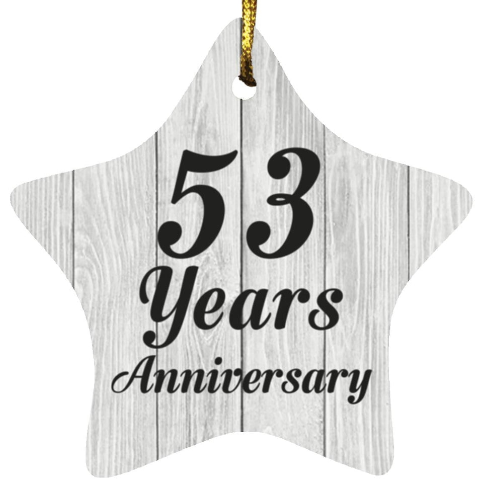 53rd Anniversary 53 Years Anniversary - Star Ornament F