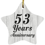 53rd Anniversary 53 Years Anniversary - Star Ornament F