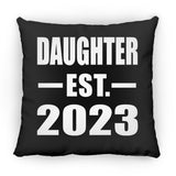 Daughter Established EST. 2023 - Throw Pillow Black
