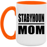Stabyhoun Mom - 15oz Accent Mug Orange