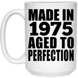 49th Birthday Made In 1975 Aged to Perfection - 15 Oz Coffee Mug