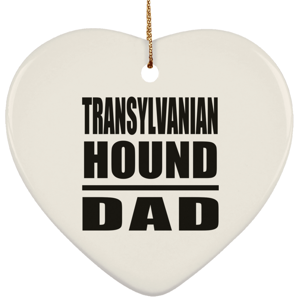 Transylvanian Hound Dad - Heart Ornament