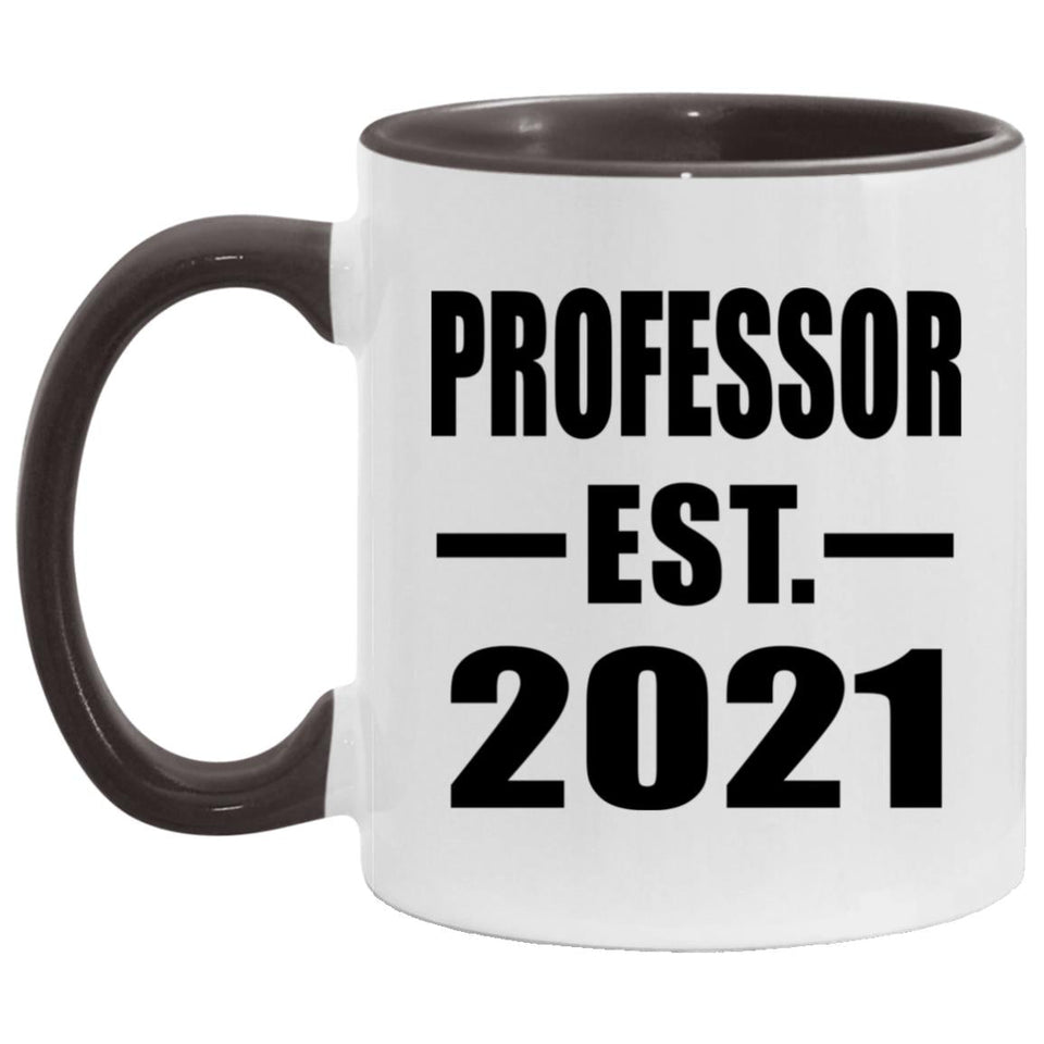 Professor Established EST. 2021 - 11oz Accent Mug Black