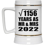 34th Anniversary Square Root of 1156 Years As Mr & Mrs 2022 - Beer Stein