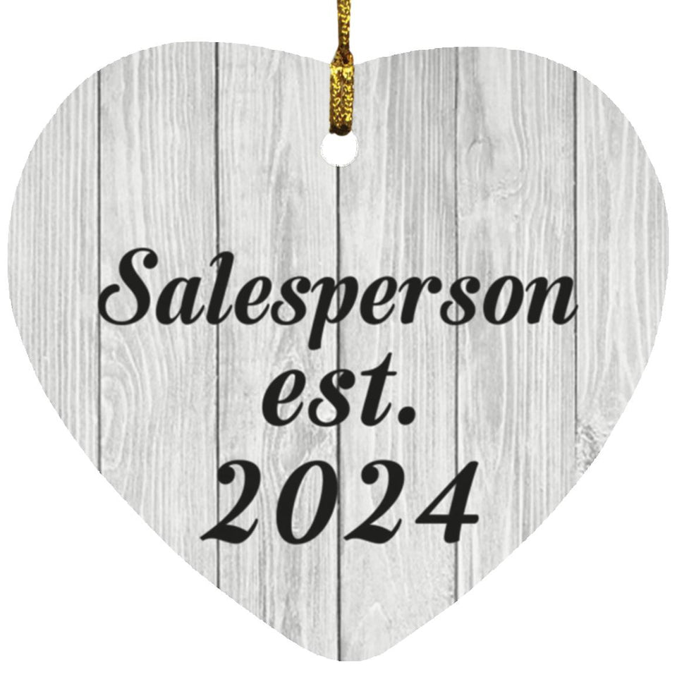 Salesperson Established Est. 2024 - Heart Ornament F