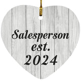 Salesperson Established Est. 2024 - Heart Ornament F