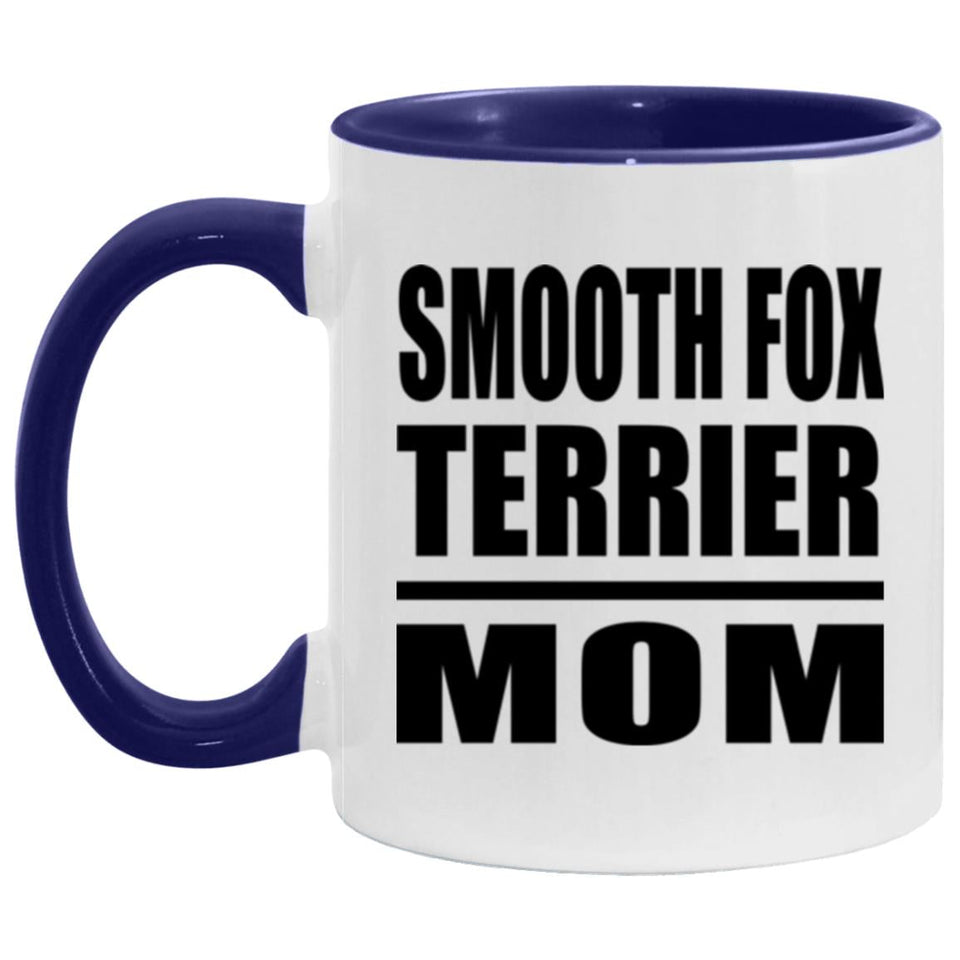 Smooth Fox Terrier Mom - 11oz Accent Mug Purple