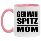 German Spitz Mom - 11oz Accent Mug Pink