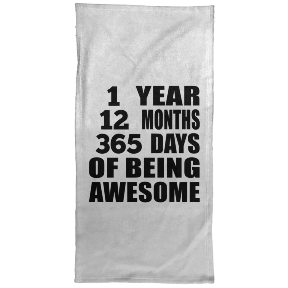 1st Birthday 1 Year 12 Months 365 Days Of Awesome - Hand Towel