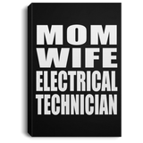 Mom Wife Electrical Technician - Canvas Portrait