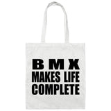 BMX Makes Life Complete - Tote Bag White