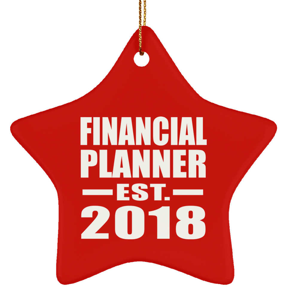 Financial Planner Established EST. 2018 - Star Ornament