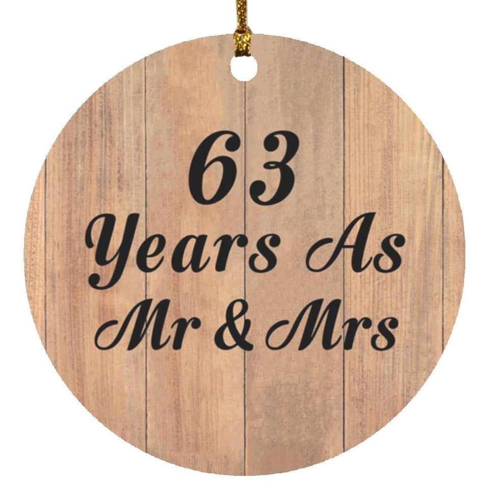 63 Years As Mr & Mrs - Circle Ornament C