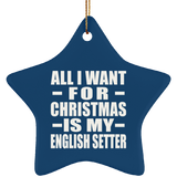 All I Want For Christmas Is My English Setter - Star Ornament