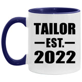 Tailor Established Est. 2022 - 11oz Accent Mug Purple