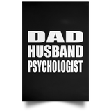 Dad Husband Psychologist - Poster Portrait