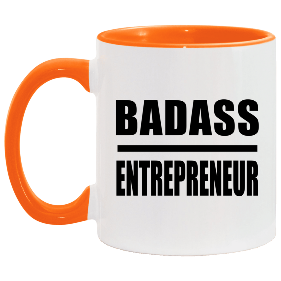 Badass Entrepreneur - 11oz Accent Mug Orange