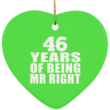 46th Anniversary 46 Years Of Being Mr Right - Heart Ornament