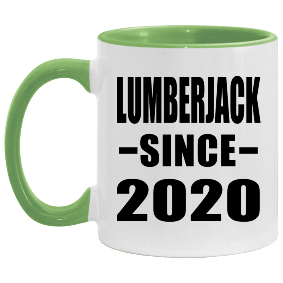 Lumberjack Since 2020 - 11oz Accent Mug Green
