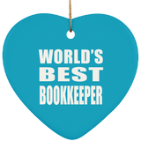 World's Best Bookkeeper - Heart Ornament