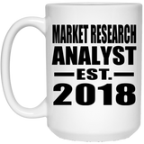 Market Research Analyst Established EST. 2018 - 15 Oz Coffee Mug