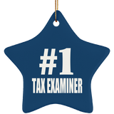 Number One #1 Tax Examiner - Star Ornament