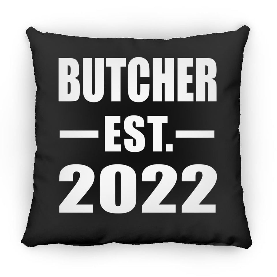 Butcher Established EST. 2022 - Throw Pillow Black