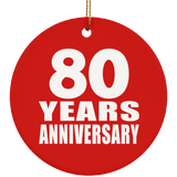 80th Anniversary 80 Years Anniversary - Circle Ornament