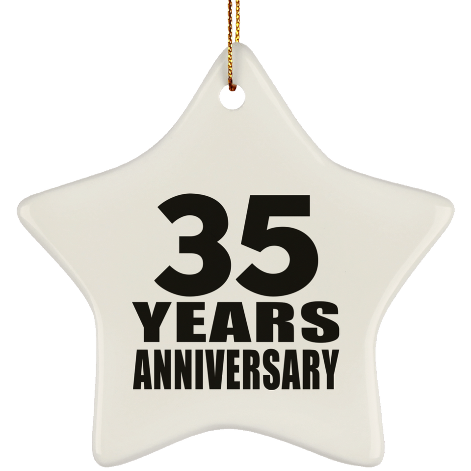 35th Anniversary 35 Years - Star Ornament