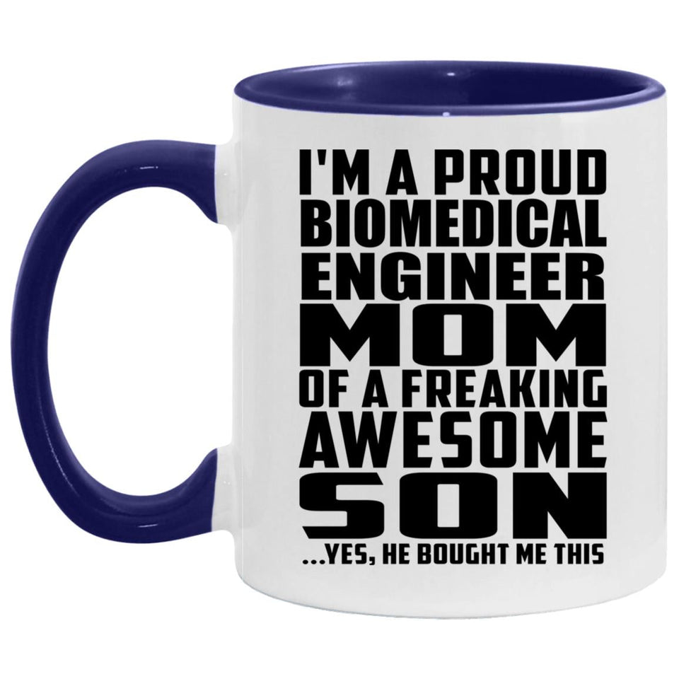 Proud Biomedical Engineer Mom Of Awesome Son - 11oz Accent Mug Purple