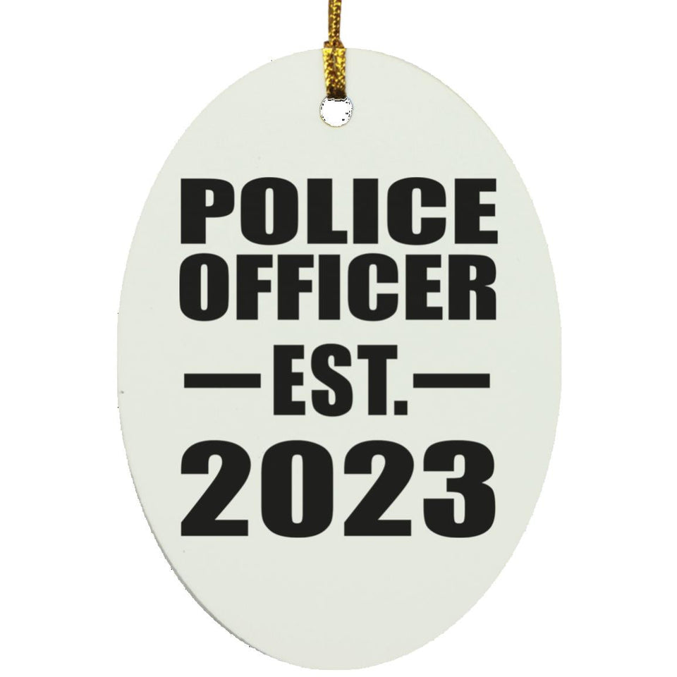 Police Officer Established EST. 2023 - Oval Ornament