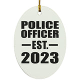 Police Officer Established EST. 2023 - Oval Ornament