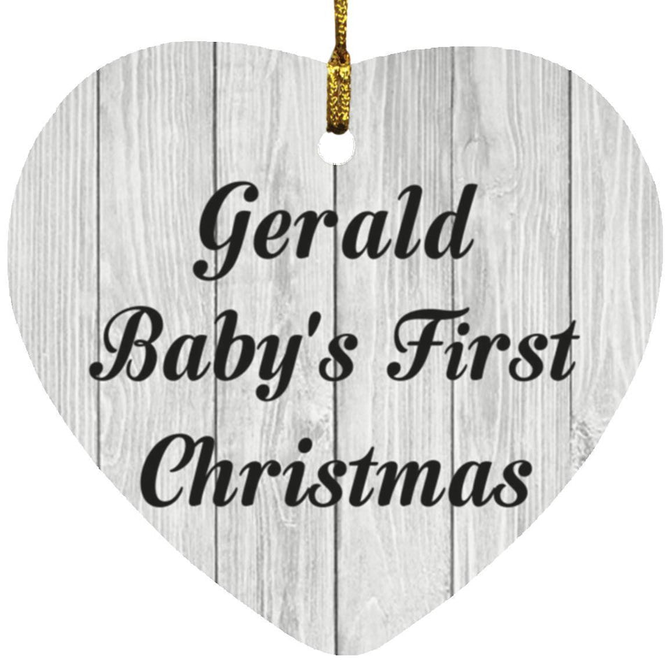 Gerald Baby's First Christmas - Heart Ornament F