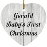 Gerald Baby's First Christmas - Heart Ornament F
