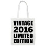 8th Birthday Vintage 2016 Limited Edition - Tote Bag White