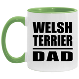 Welsh Terrier Dad - 11oz Accent Mug Green