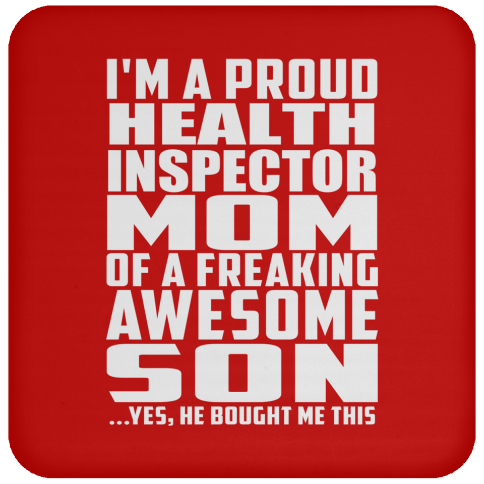 Proud Health Inspector Mom Of Awesome Son - Drink Coaster