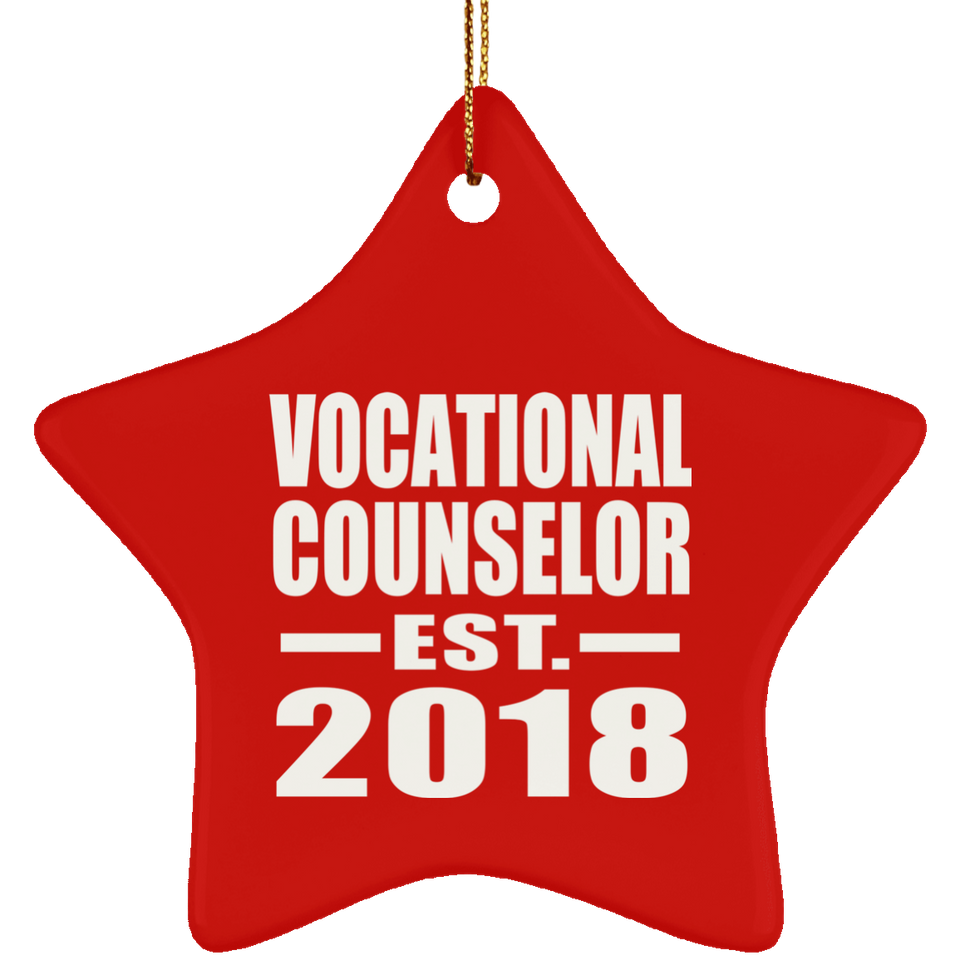 Vocational Counselor Established EST. 2018 - Star Ornament