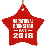 Vocational Counselor Established EST. 2018 - Star Ornament