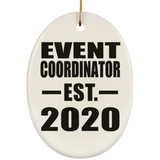 Event Coordinator Established EST. 2020 - Oval Ornament