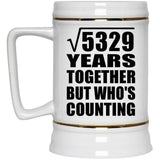 73rd Anniversary Square Root of 5329 Years Who's Counting - Beer Stein