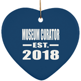 Museum Curator Established EST. 2018 - Heart Ornament
