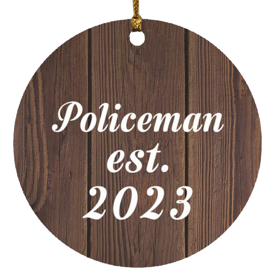 Policeman Established Est. 2023 - Circle Ornament D