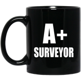 A+ Surveyor - 11oz Coffee Mug Black