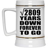 53rd Anniversary Square Root of 2809 Years Down Forever To Go - Beer Stein
