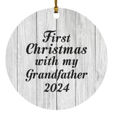 First Christmas With My Grandfather 2024 - Circle Ornament F