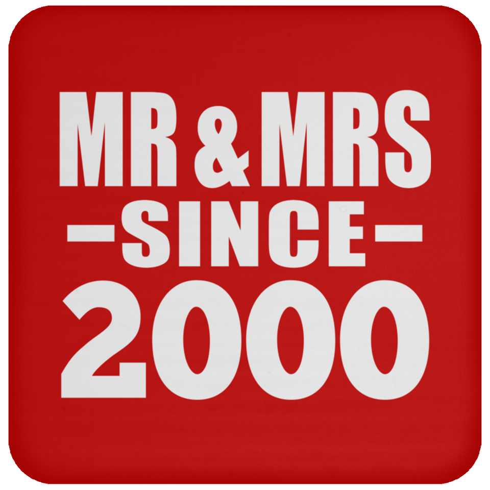 24th Anniversary Mr & Mrs Since 2000 - Drink Coaster