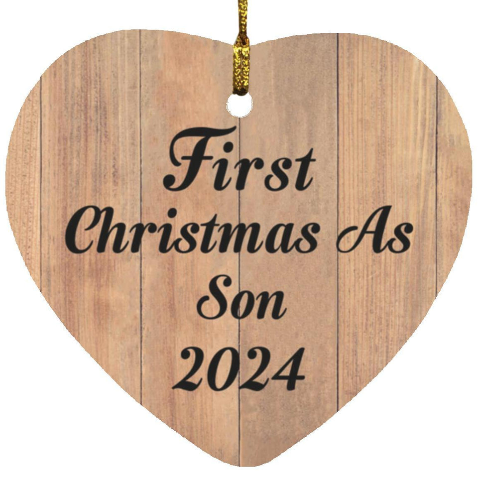 First Christmas As Son 2024 - Heart Ornament C