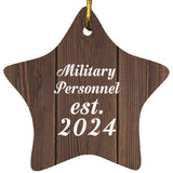 Military Personnel Established Est. 2024 - Star Ornament D