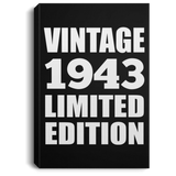 81st Birthday Vintage 1943 Limited Edition - Canvas Portrait